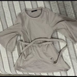 Cream Wrap Sweater